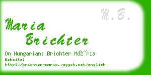 maria brichter business card